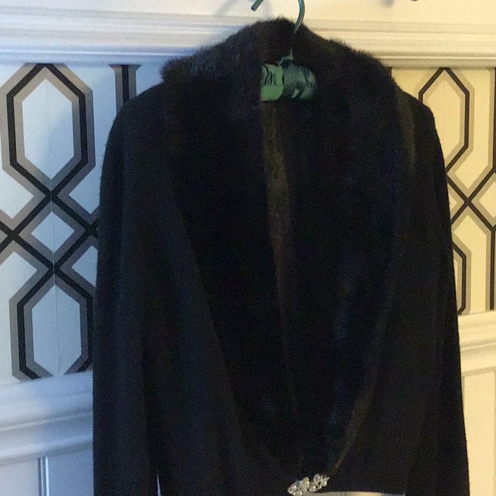Bernhard Altman cashmere sweater with mink collar - Picture 2 of 9